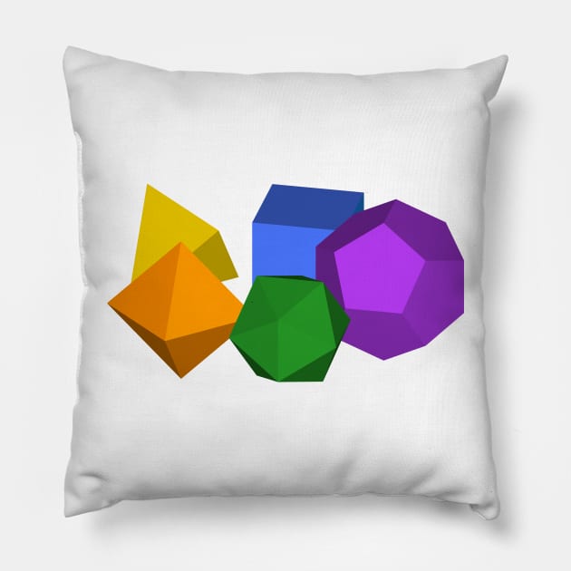 platonic solids gmtrx Pillow by Seni Lawal