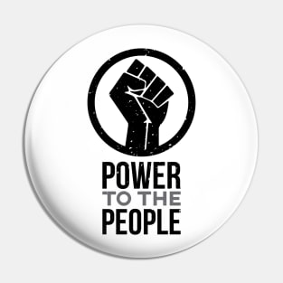 Raised Fist Power To The People Shirt Pin