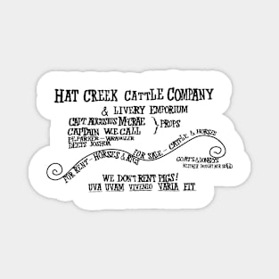 Hat Creek Cattle Company Sign Magnet