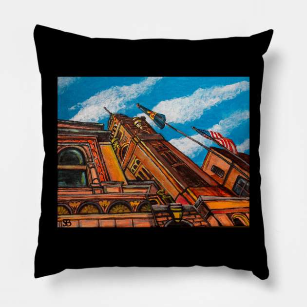 Lancaster City Hall Pillow by StewStudio