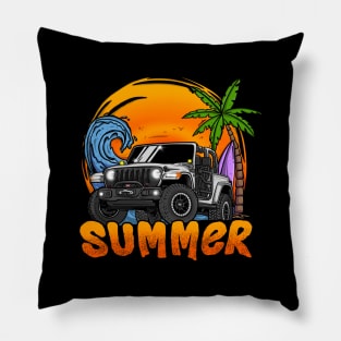 Jeep Wrangler Summer Holiday - White Pillow