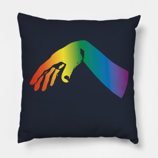 Gay Hand Rainbow Version Pride Pillow