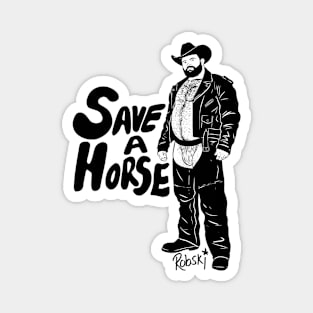 Save a Horse - Black lines Magnet