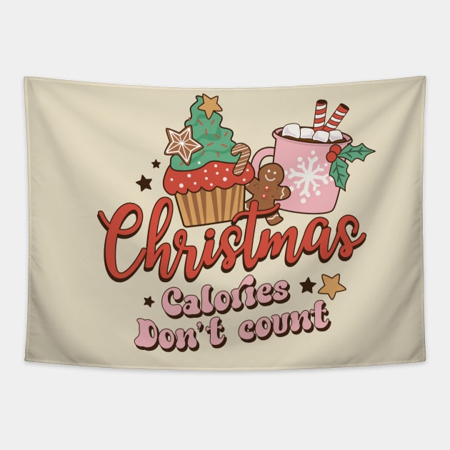 Christmas Calories Don't Count Tapestry by Nova Studio Designs