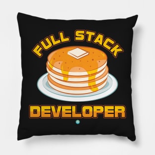 Developer Programmer Full Stack Pancakes Gift Pillow