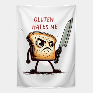 Kawaii Gluten Hates Me Tapestry