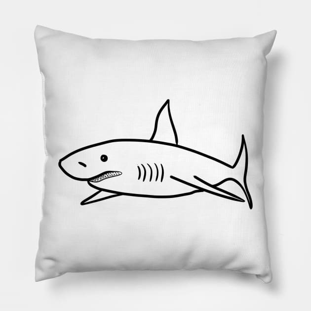 Stick figure shark Pillow by WelshDesigns