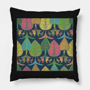 Folkish Woodland Birds Pillow