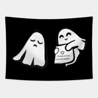 Ghost Giving Support to a Friend Tapestry