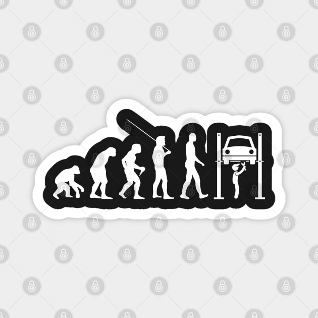 Car mechanic evolution shirt Magnet by missalona