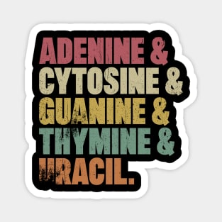 Adenine & Cytosine & Guanine & Thymine & Uracil Magnet