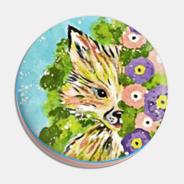 Peeking Fox Pin by KrissyK