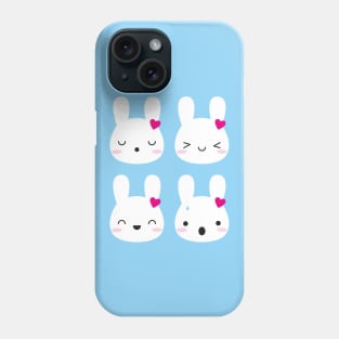 Kawaii Bunny Emotions Phone Case