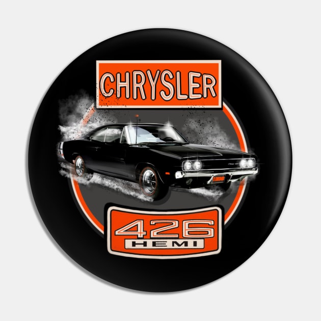 426 Hemi Classic American Muscle Pin by MotorManiac