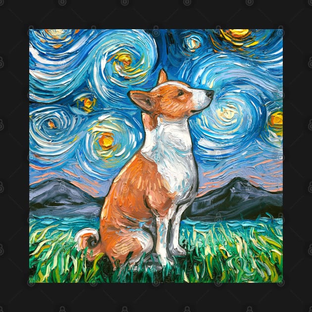 Basenji Night by sagittariusgallery