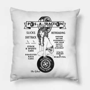 Defunct Pos-A-Traction Car Racing Tires Pillow