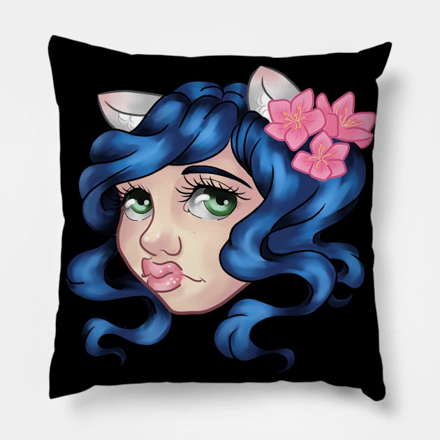 Cat Lady Pillow by Enilwe