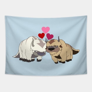 Appa the Flying Bison from Avatar the Last Airbender in Love with Hearts Tapestry