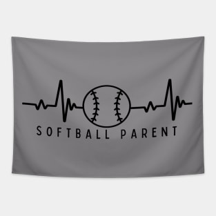 Softball Heartline Design Tapestry