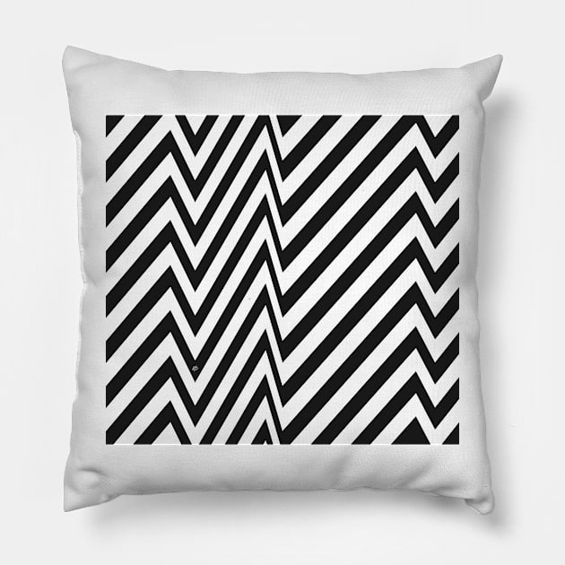 Zebra Pattern #blackwhite #pattern #retro #cool #opart #stylish #homedecor Pillow by Kirovair