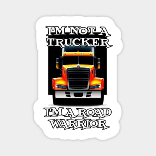 Truck Driving Road Warrior Magnet