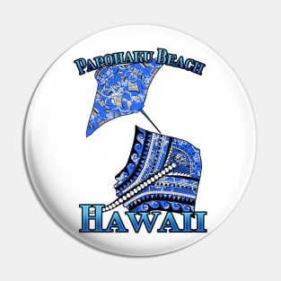 Papohaku Beach Vacation Tribal Stingrays Pin