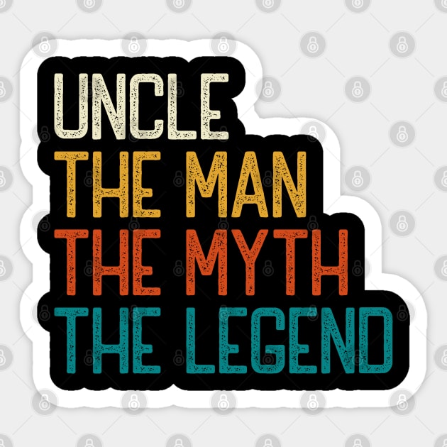 Uncle The Man The Myth The Legend Gift Father's Day T-Shirt Uncle The Man The Myth The Legend Gift Father's Day T-Shirt