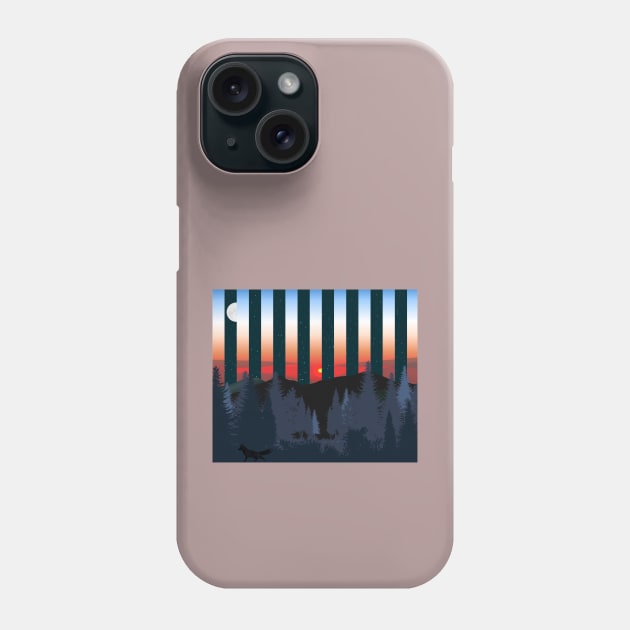 A Fox in the Wild - Sunset&Night Phone Case by Glaynder