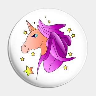 Unicorn pony design Pin