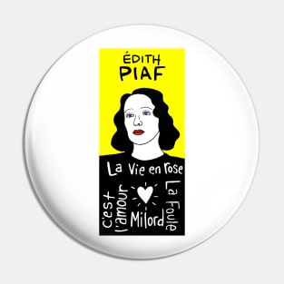 Edith Piaf pop folk art Pin