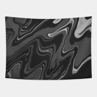 Liquid Marble - Black and White Tapestry