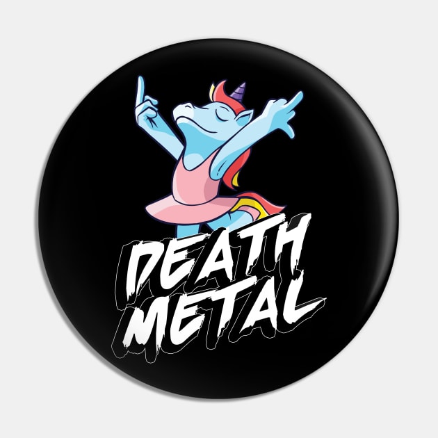 Death Metal Unicorn Middlefinger Pin by PlimPlom