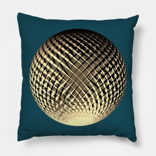 Gold shining sphere in 3d optic Pillow