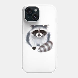 Cute Raccoon Drawing Phone Case