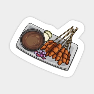 Satay cartoon illustration Magnet