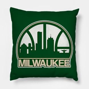 Milwaukee Basketball Skyline Pillow