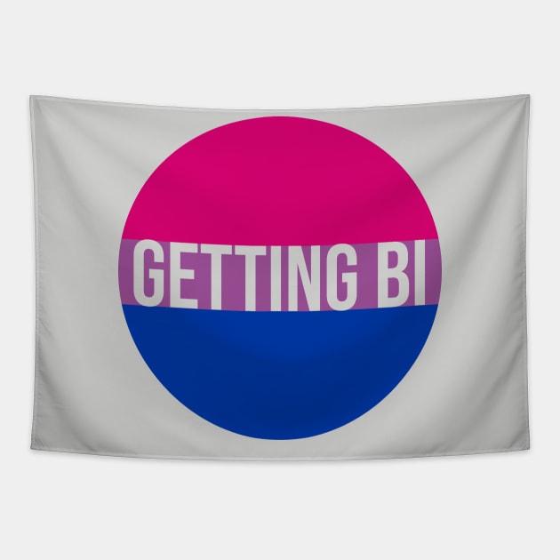 Getting Bi - Bisexual Pride Flag Tapestry by ursoleite