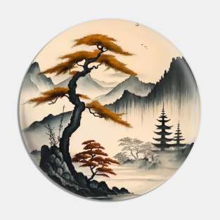 Japanese Landscape Pin