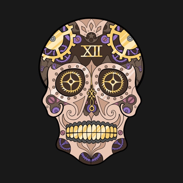 Clockwork Sugar Skull (Pastel) by AshTulio
