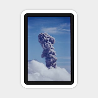 Closeup of Volcano Eruption Shot on Film Magnet