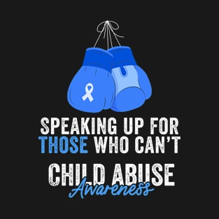 Child Abuse Prevention Awareness Month Blue Ribbon gift idea T-Shirt