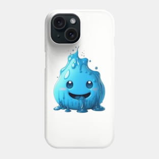 Blue Happy Cute Slime Phone Case