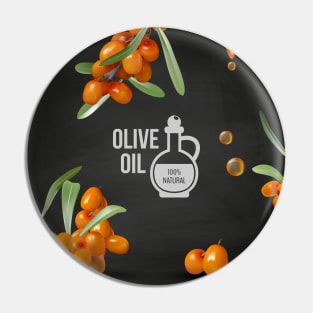 Olives oil blackboard Pin