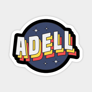 Adell - Colorful Layered Retro Letters Magnet