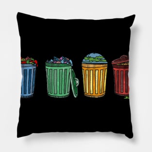 Garbage Cans Pillow