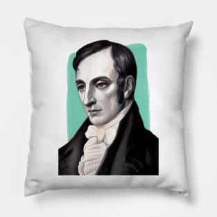 English Poet William Wordsworth illustration Pillow