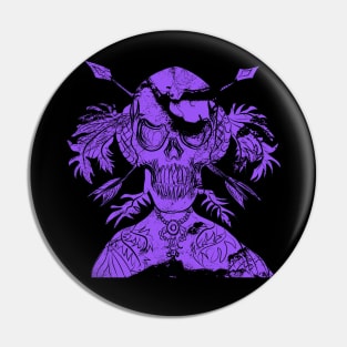 purple skull Pin