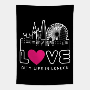 Love City Life in London Tapestry