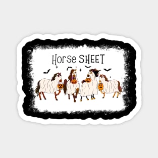 Horse Sheet Horse Ghost Halloween Funny Saying Men Women Magnet