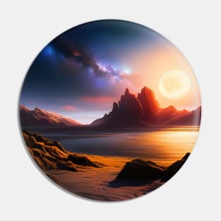 Hyperreal Sunrise Starscape Pin